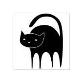 黒猫のアートスタンプ ラバースタンプ (インプリント)