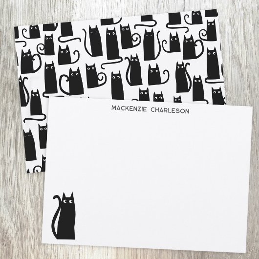 黒猫のオリジナル文具 ノートカード
