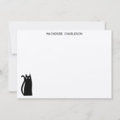 黒猫のオリジナル文具 ノートカード (正面)