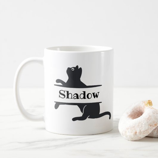 黒猫のオーダーメイド コーヒーマグカップ (ドーナツ)