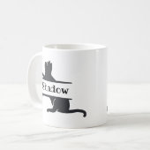 黒猫のオーダーメイド コーヒーマグカップ (正面左)
