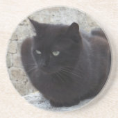黒猫のカスタムのコースター コースター (正面)
