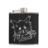 黒猫のカスタムのフラスコ フラスク (正面)