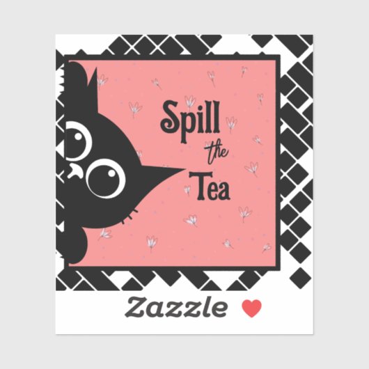 黒猫のカスタムカットのビニール シール (シート)