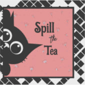 黒猫のカスタムカットのビニール シール (正面)