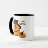 黒猫のカボチャ マグカップ (正面左)