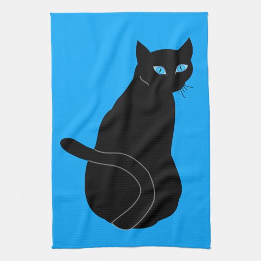 黒猫のキッチンタオル キッチンタオル (縦)