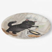 黒猫のキッチン、紙皿 ペーパープレート (アングル)