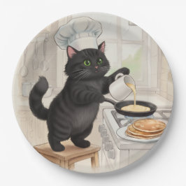 黒猫のキッチン、紙皿 ペーパープレート