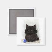 黒猫のキャラクター マグネット (正面/裏面)