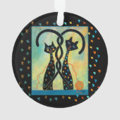 黒猫のクリスマスのオーナメント オーナメント (裏面)
