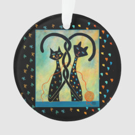 黒猫のクリスマスのオーナメント オーナメント