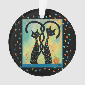 黒猫のクリスマスのオーナメント オーナメント