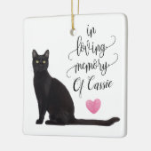 黒猫のクリスマスの飾り セラミックオーナメント (左)