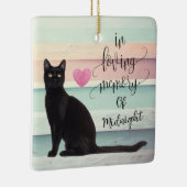 黒猫のクリスマスの飾り セラミックオーナメント (右)