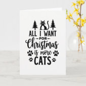 黒猫のクリスマスツリーカード カード (黄色い花)