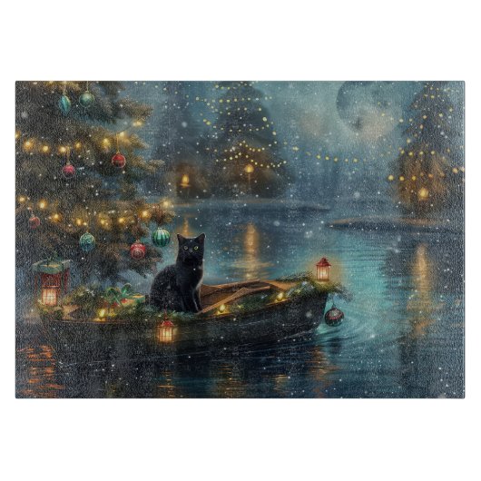黒猫のクリスマスフェスティブヴォヤージュ カッティングボード (正面)