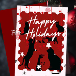 黒猫のクリスマス シーズンカード