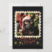 黒猫のクリスマス シーズンカード (正面)