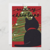 黒猫のクリスマス シーズンカード (正面)