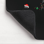 黒猫のクリスマス ライト トナカイ サンタ クリスマス マウスパッド (コーナー)
