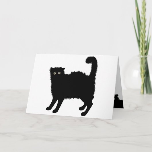 黒猫のグリーティングカード カード (正面)