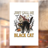 黒猫のコスチューム 幽霊屋敷 楽しいハロウィン Sh ウィンドウサイン (シート2)