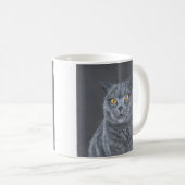 黒猫のコーヒーまたはティーマグ コーヒーマグカップ (正面右)