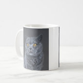 黒猫のコーヒーまたはティーマグ コーヒーマグカップ (正面左)
