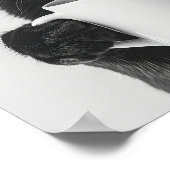 黒猫のコーヒーウォールアート ブラック&ホワイト ポスター (角)