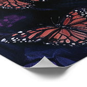 黒猫のゴシック様式の女性 ポスター (角)