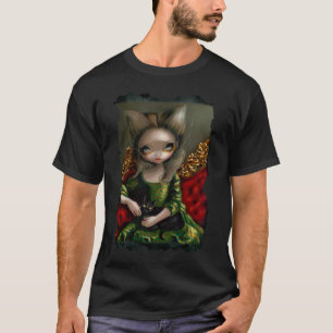 黒猫のゴシック様式ロココ様式のワイシャツを持つプリンセス Tシャツ