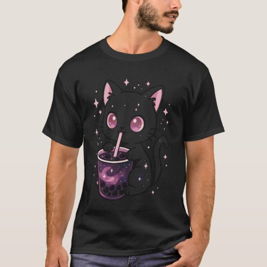 黒猫のゴスロブバティー Tシャツ (正面)
