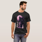 黒猫のゴスロリボバ Tシャツ (正面フル)