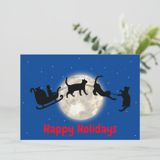 黒猫のサンタおもしろいウリ シーズンカード (スタンド正面)