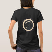 黒猫のサークルデザイン Tシャツ (裏面)