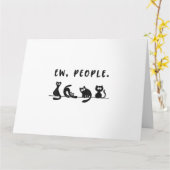 黒猫のシャツおもしろいは人々をニャーニャー猫l カード (黄色い花)