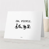 黒猫のシャツおもしろいは人々をニャーニャー猫l カード (裏面)