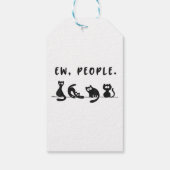 黒猫のシャツおもしろいは人々をニャーニャー猫l ギフトタグ (裏面)