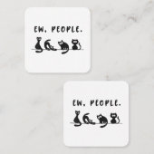 黒猫のシャツおもしろいは人々をニャーニャー猫l スクエア名刺 (正面/裏面)