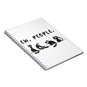 黒猫のシャツおもしろいは人々をニャーニャー猫l ノートブック (右側)