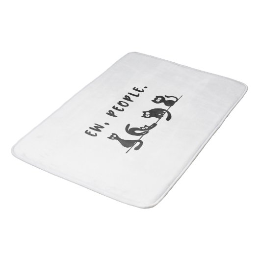 黒猫のシャツおもしろいは人々をニャーニャー猫l バスマット (アングル)