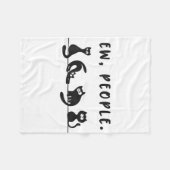 黒猫のシャツおもしろいは人々をニャーニャー猫l フリースブランケット (正面(横))