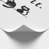 黒猫のシャツおもしろいは人々をニャーニャー猫l ラッピングペーパー (角)