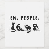 黒猫のシャツおもしろいは人々をニャーニャー猫l ワインラベル (シングルラベル)