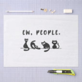 黒猫のシャツおもしろいは人々をニャーニャー猫l 薄葉紙 (クラフト)