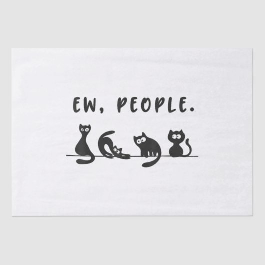 黒猫のシャツおもしろいは人々をニャーニャー猫l 薄葉紙 (正面)