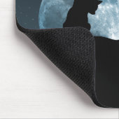 黒猫のシルエットのマウスパッド マウスパッド (コーナー)