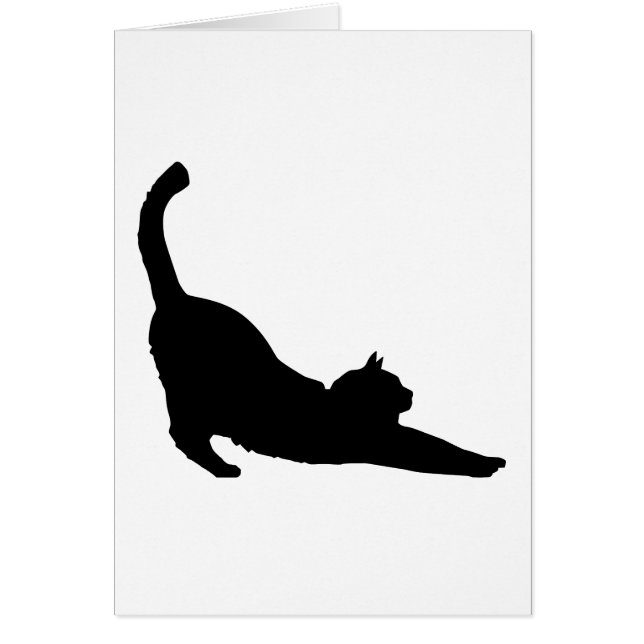 黒猫のシルエットの伸張 (正面)