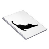 黒猫のシルエットの伸張 ノートブック (右側)